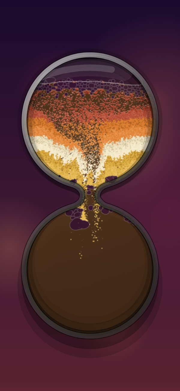 Desert Gold sand in the Hourglass glass